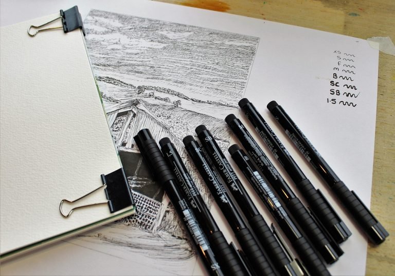 Fine-Liner Style Black Ink Pens