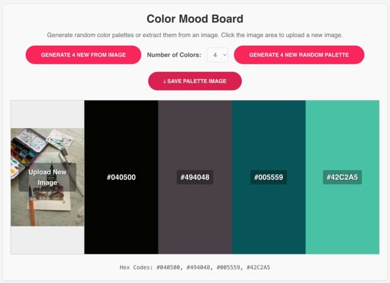 The Color Palette Generator