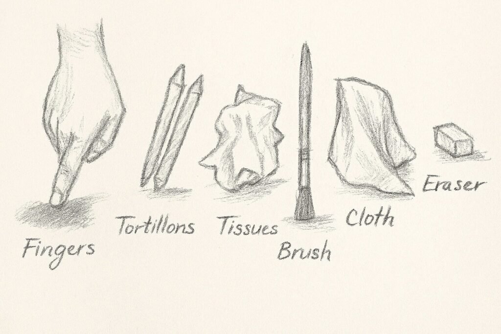 Fingers, Tortillons and Other Tools to Shade Your Sketches