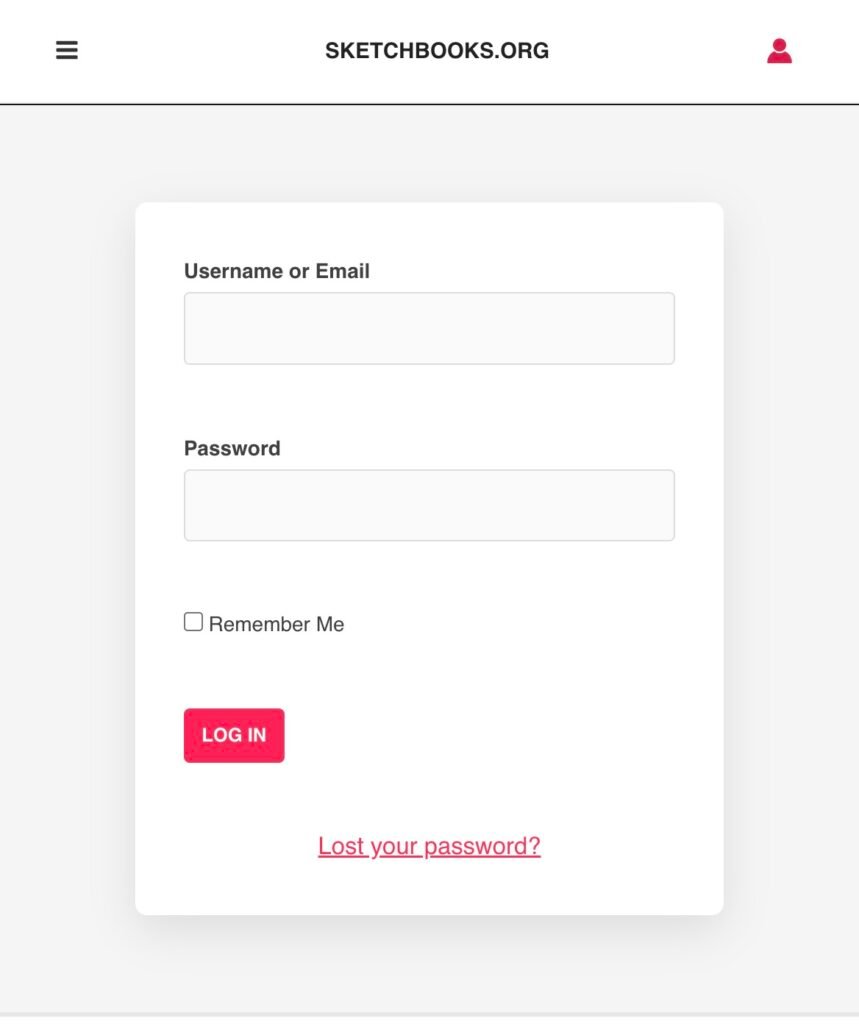 login page