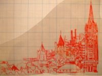 line drawing Dublin city